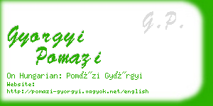 gyorgyi pomazi business card